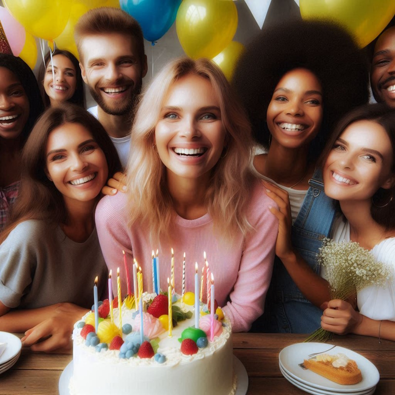 з Днем народження жінці