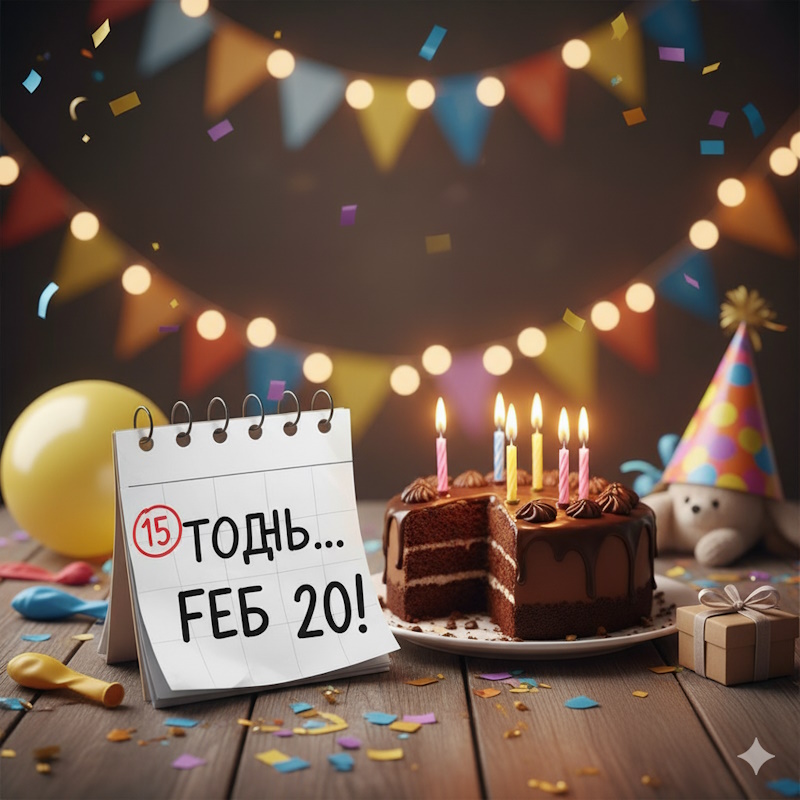 привітання з днем ​​народження з запізненням