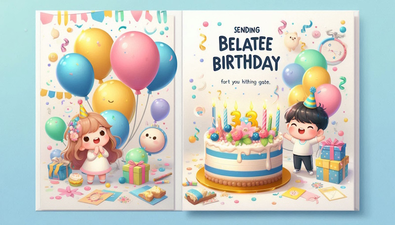 привітання з днем ​​народження з запізненням