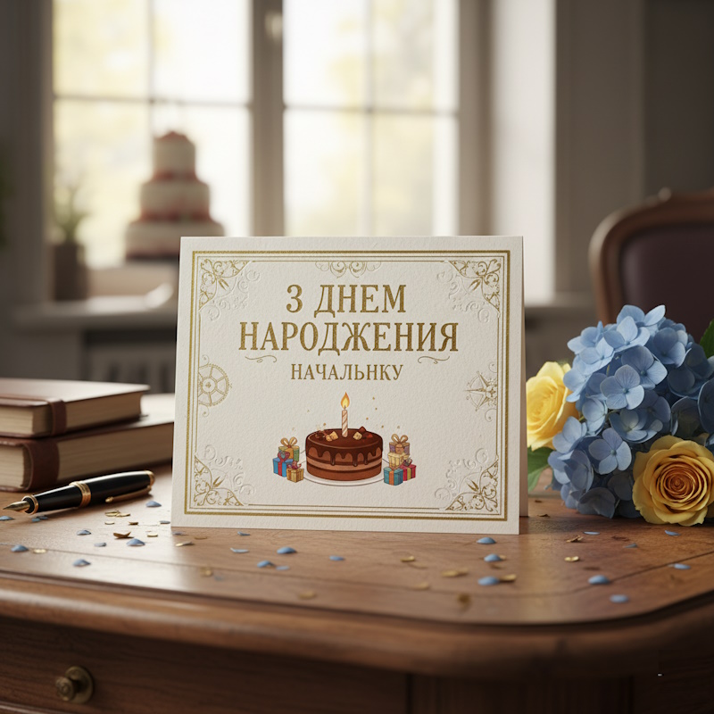 з днем народження начальнику