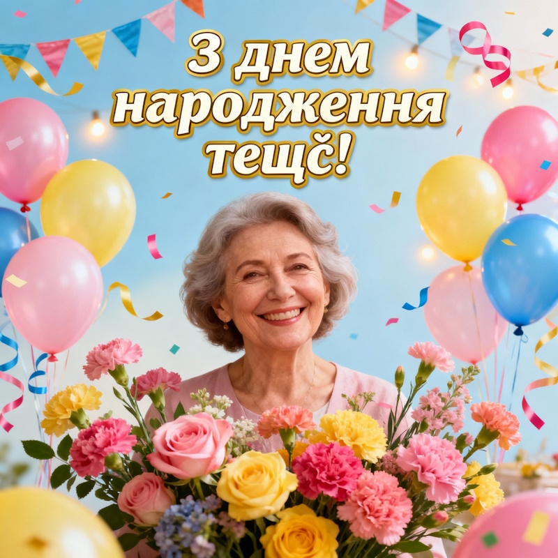 з днем ​​народження тещі