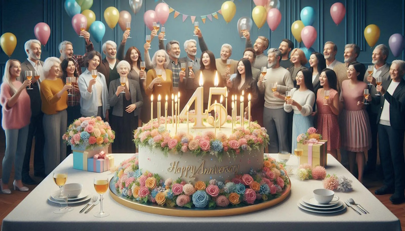 привітання з ювілеєм 45 років