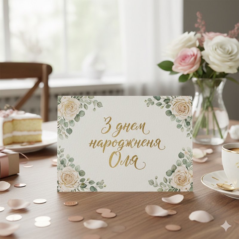 З днем народження Оля