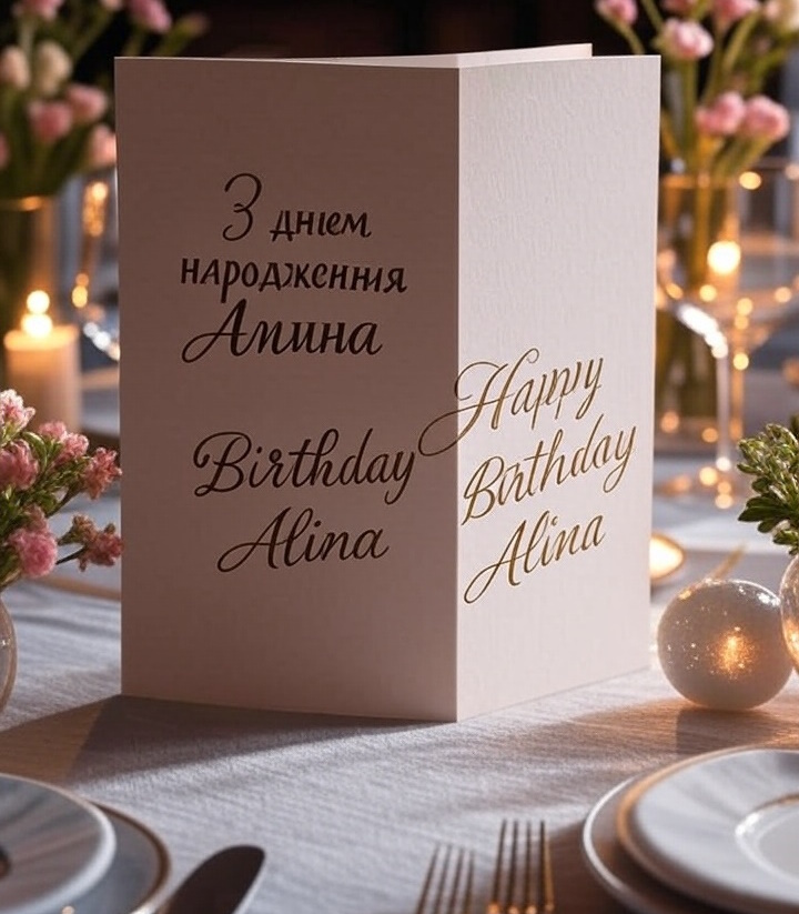 З днем народження Аліна