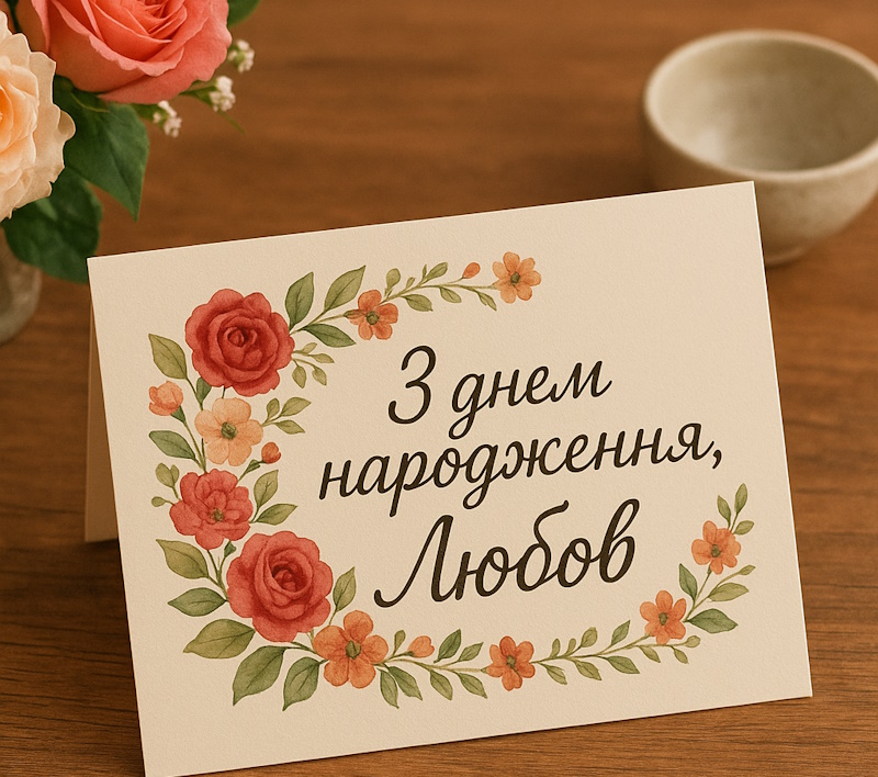 З днем народження Любов