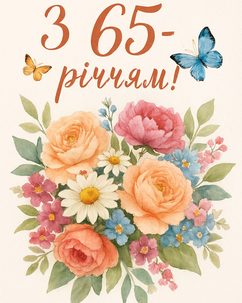 привітання з 65 річчям жінці