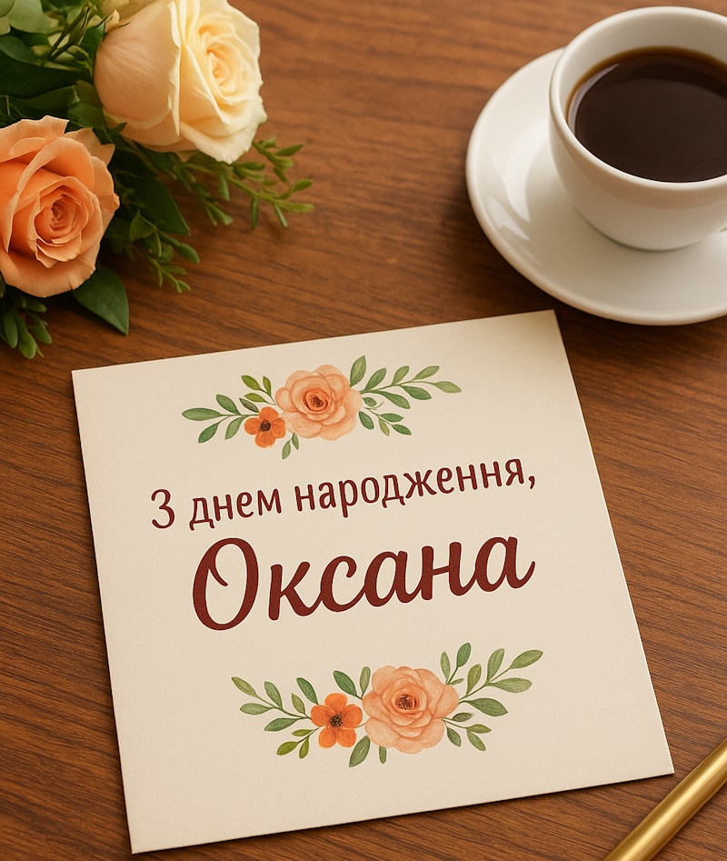 З днем народження Оксана