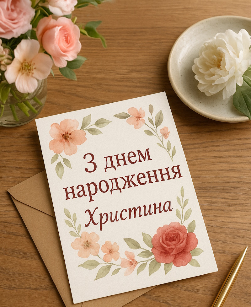 З днем народження Христина