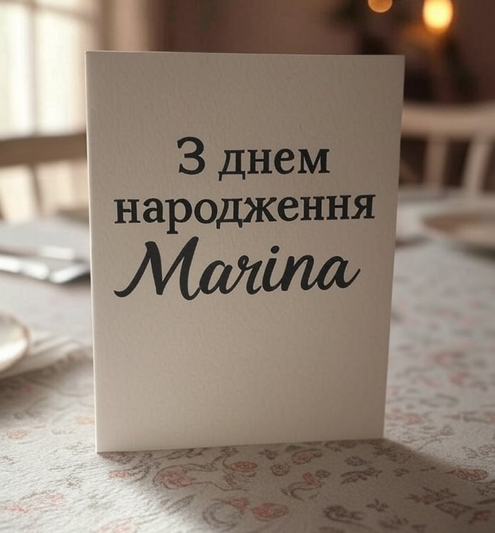 З днем народження Марина