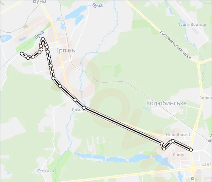 Розклад відправлень маршруту №379 "м. Ірпінь (ЖК "Гранд Лайф") – м. Київ АС "Дачна", через Романівку"